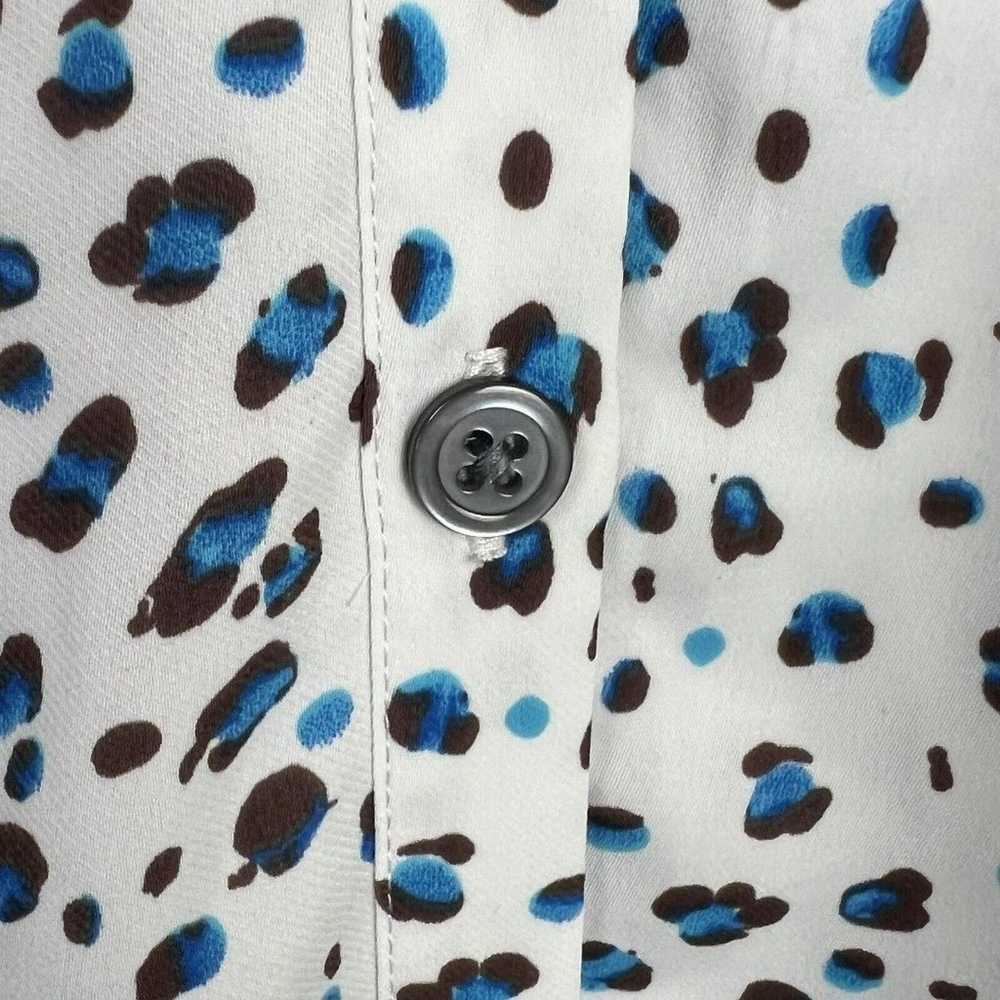 Cabi Womens White With Brown Blue Leopard Spots S… - image 4