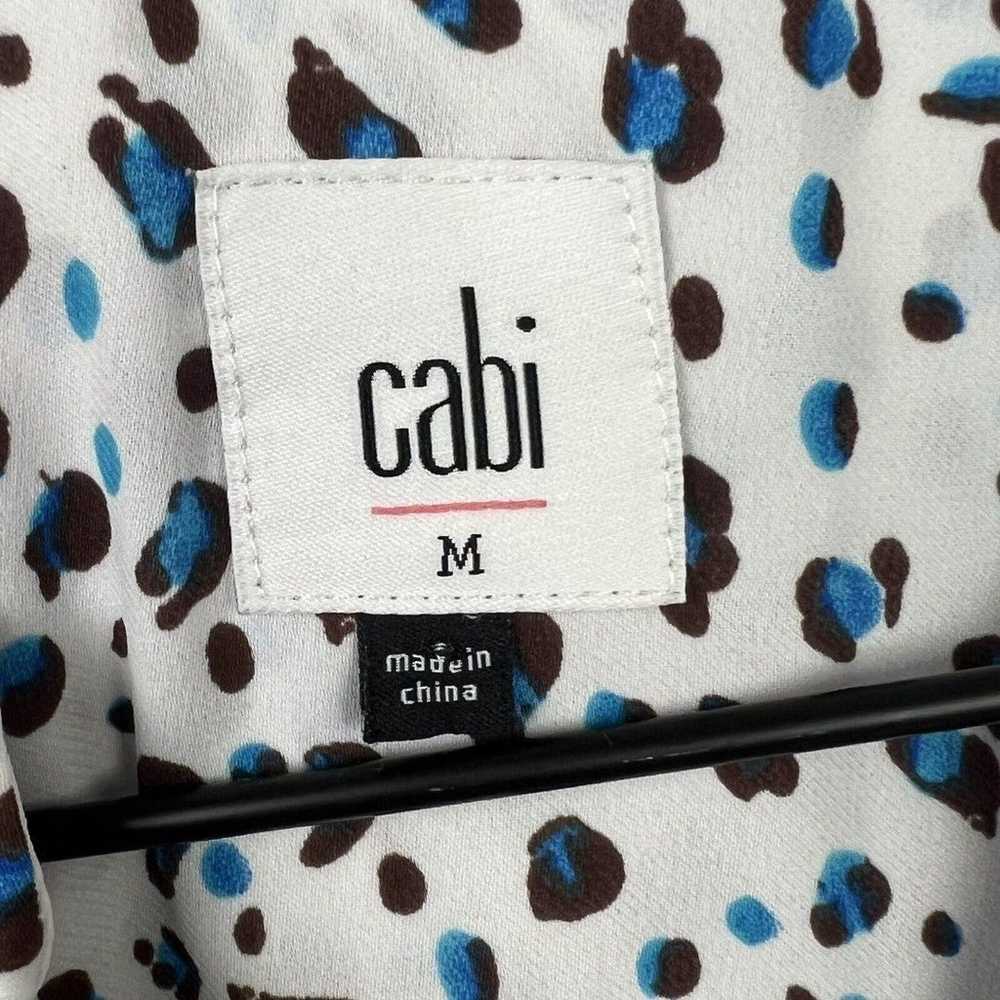 Cabi Womens White With Brown Blue Leopard Spots S… - image 5