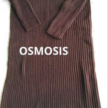 OSMOSIS Knit Dress Brown Long Sleeve - image 1