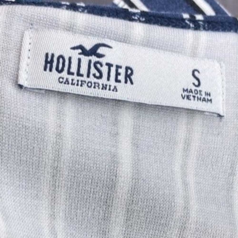 Hollister Small S Navy Blue White Striped Knit Cu… - image 4