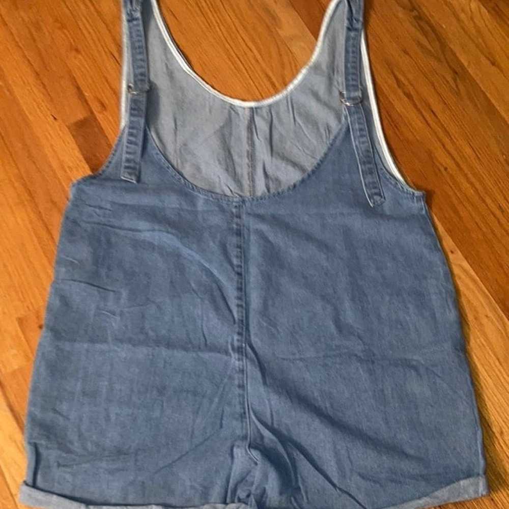 Women’s Plus Light Blue Shorts Overall Romper XXL… - image 1