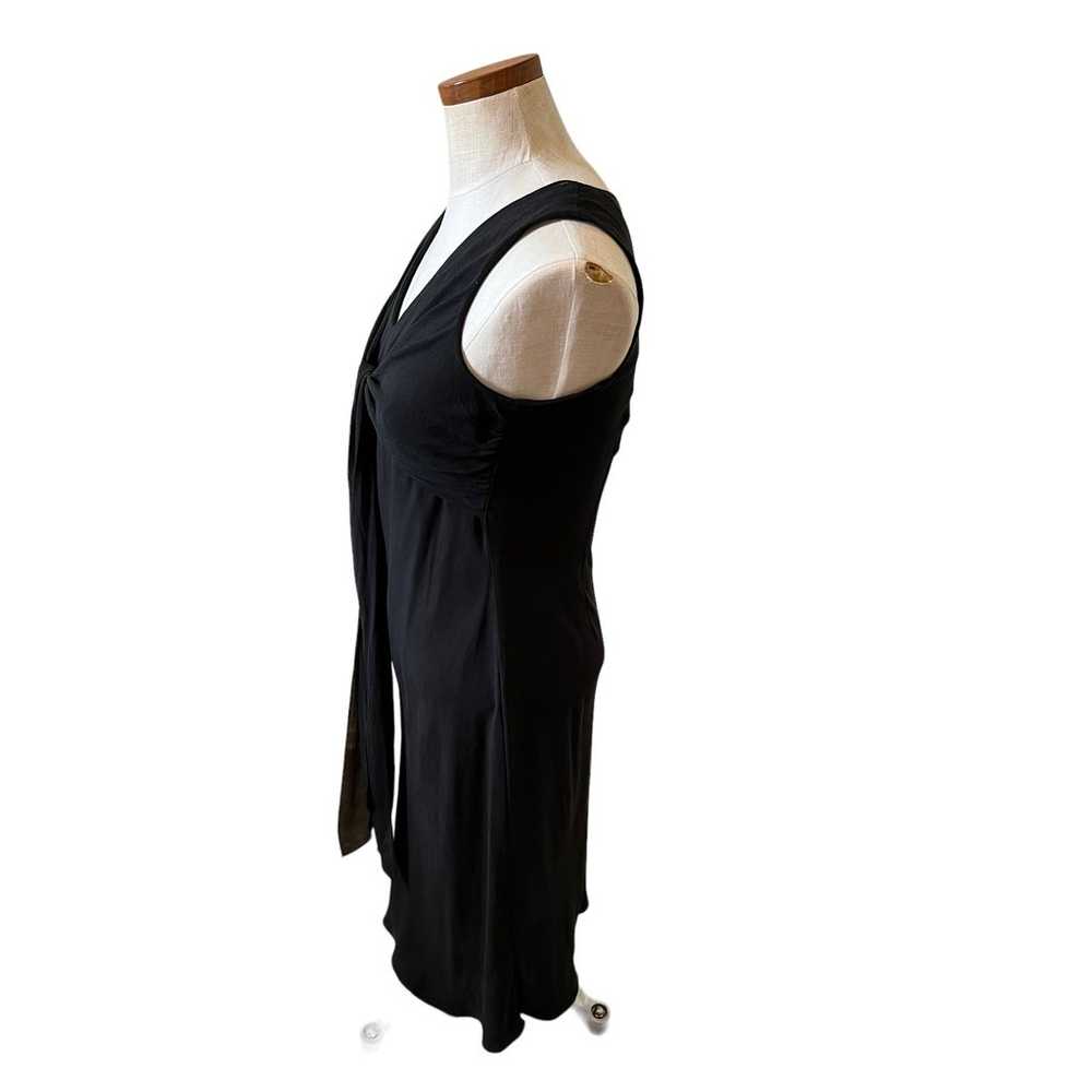 LOFT Silk Midi Slip Dress Black 6 - image 3