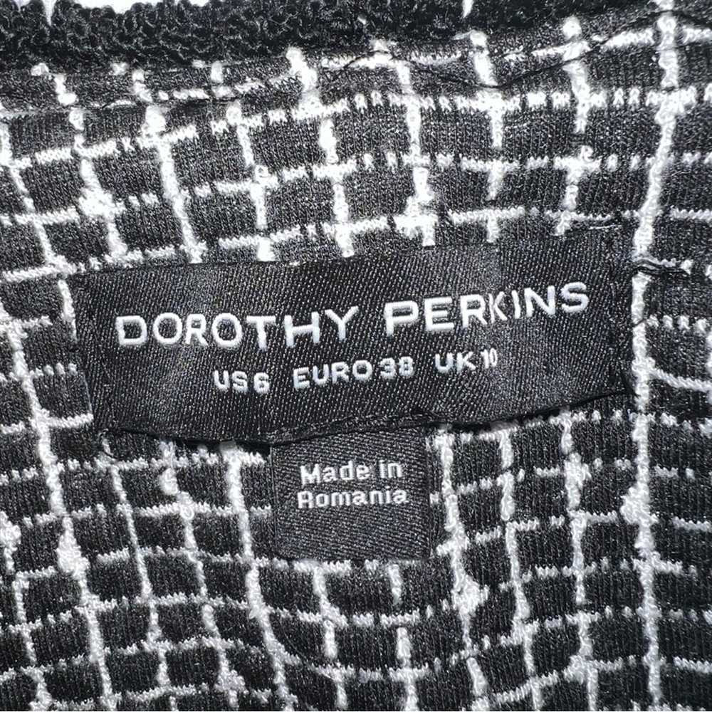 Dorothy Perkins Black White Check Lightweight Ope… - image 4