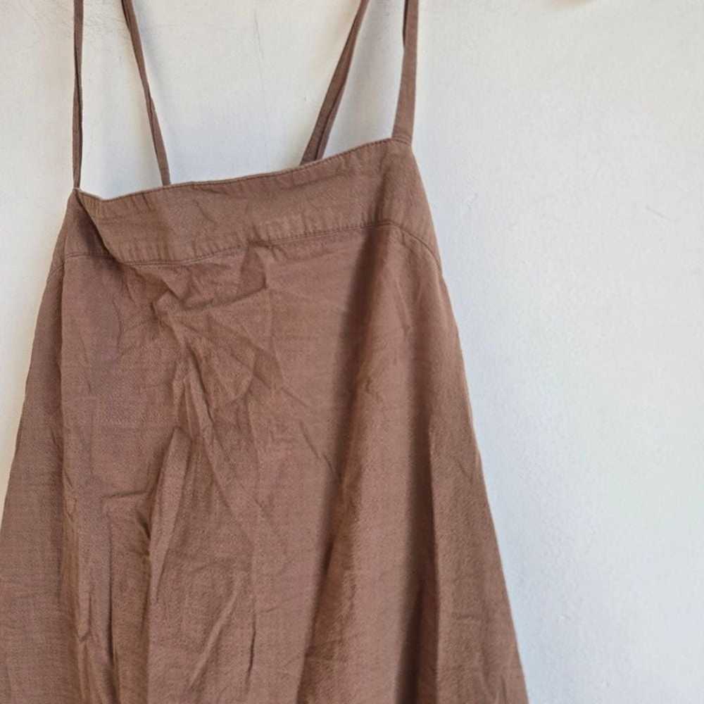 Everlane Brown Linen Tie Back Babydoll Dress - image 2