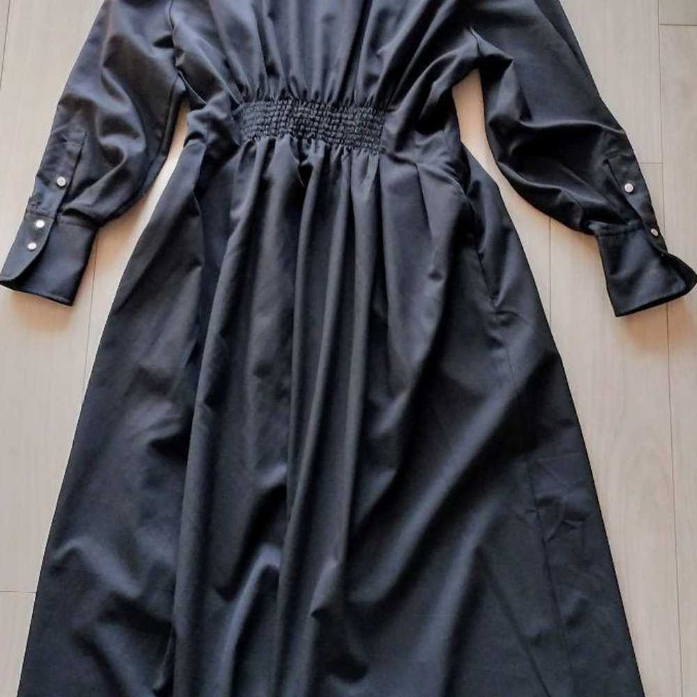 【sense of place】Black Long Sleeve Dress with Wais… - image 2