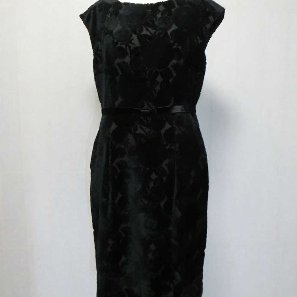 KEITA KEITA MARUYAMA Black velour dress with a fl… - image 1