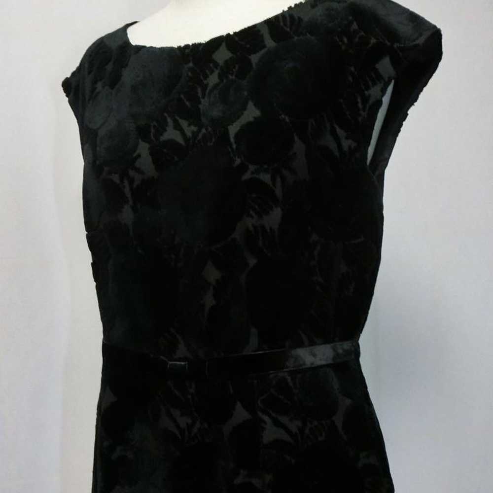 KEITA KEITA MARUYAMA Black velour dress with a fl… - image 2