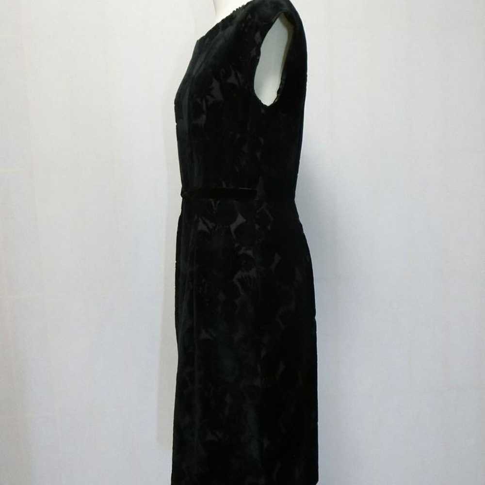 KEITA KEITA MARUYAMA Black velour dress with a fl… - image 3