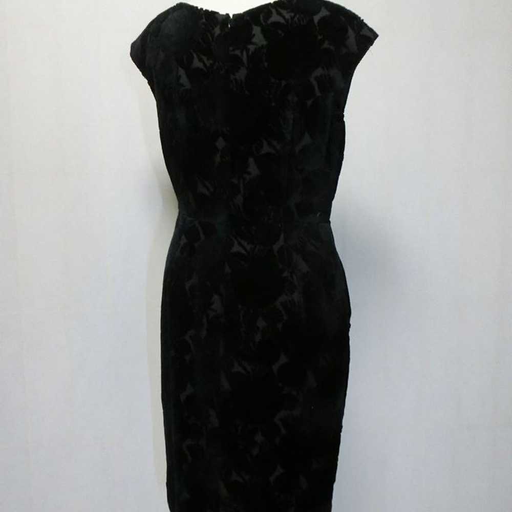 KEITA KEITA MARUYAMA Black velour dress with a fl… - image 4