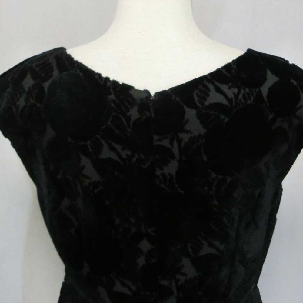 KEITA KEITA MARUYAMA Black velour dress with a fl… - image 5