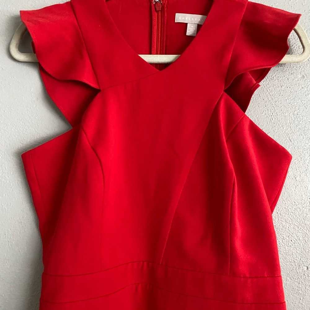 Chelsea28 Womens Dress Size Medium Red Cross Fron… - image 2