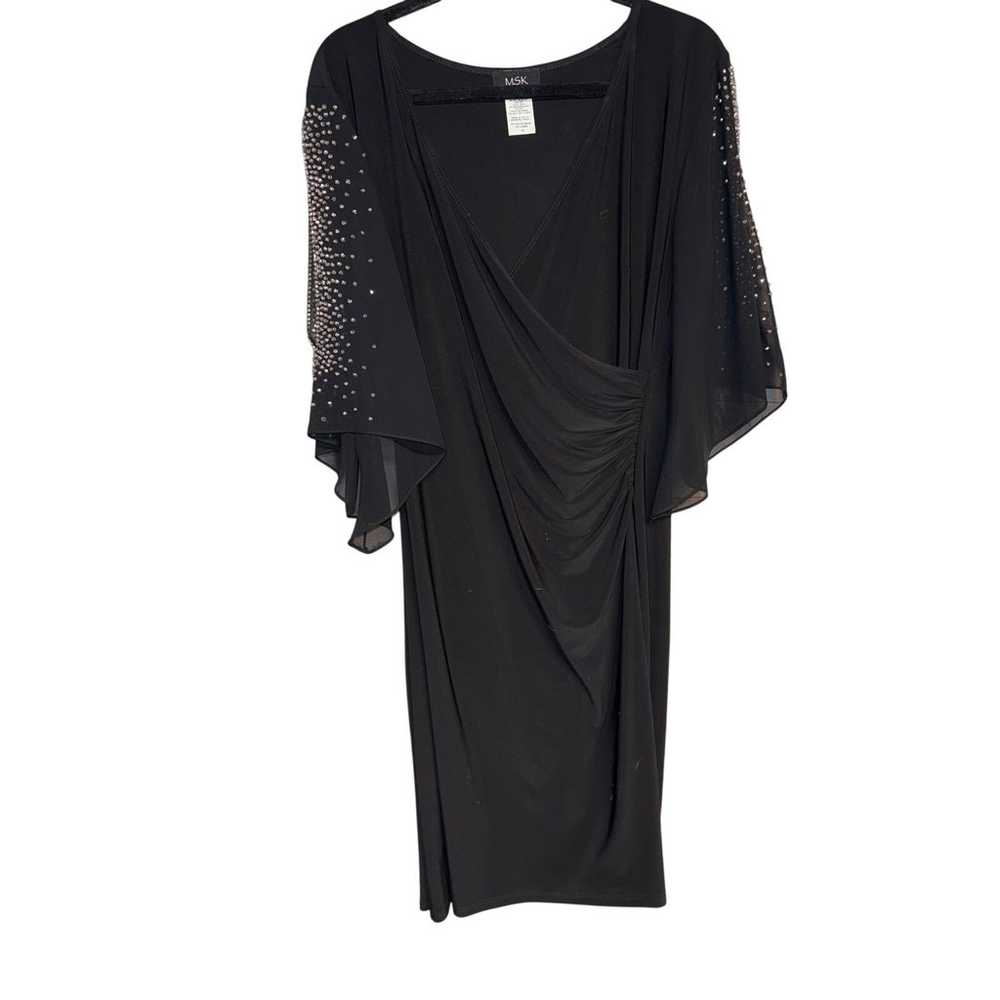 MSK BLACK beaded dress size 10 holidays, Christma… - image 1