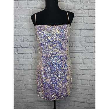 Lulu's Dress Dazzle Through the Night Mauve Sequin Wrap outlet Maxi Dress Size Small