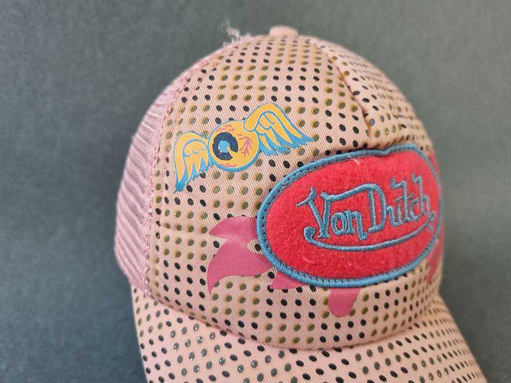 Von Dutch Rare Von Dutch Pink Cap Trucker Snap ba… - image 2