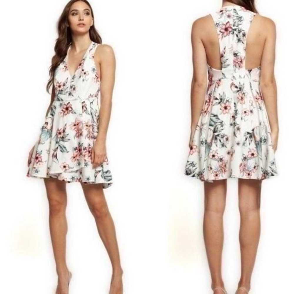 Lulus Floral Sleeveless Fit And Flare Dress Size … - image 1