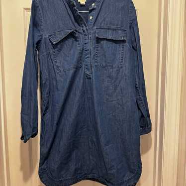 J.Crew denim shirt dress sz medium