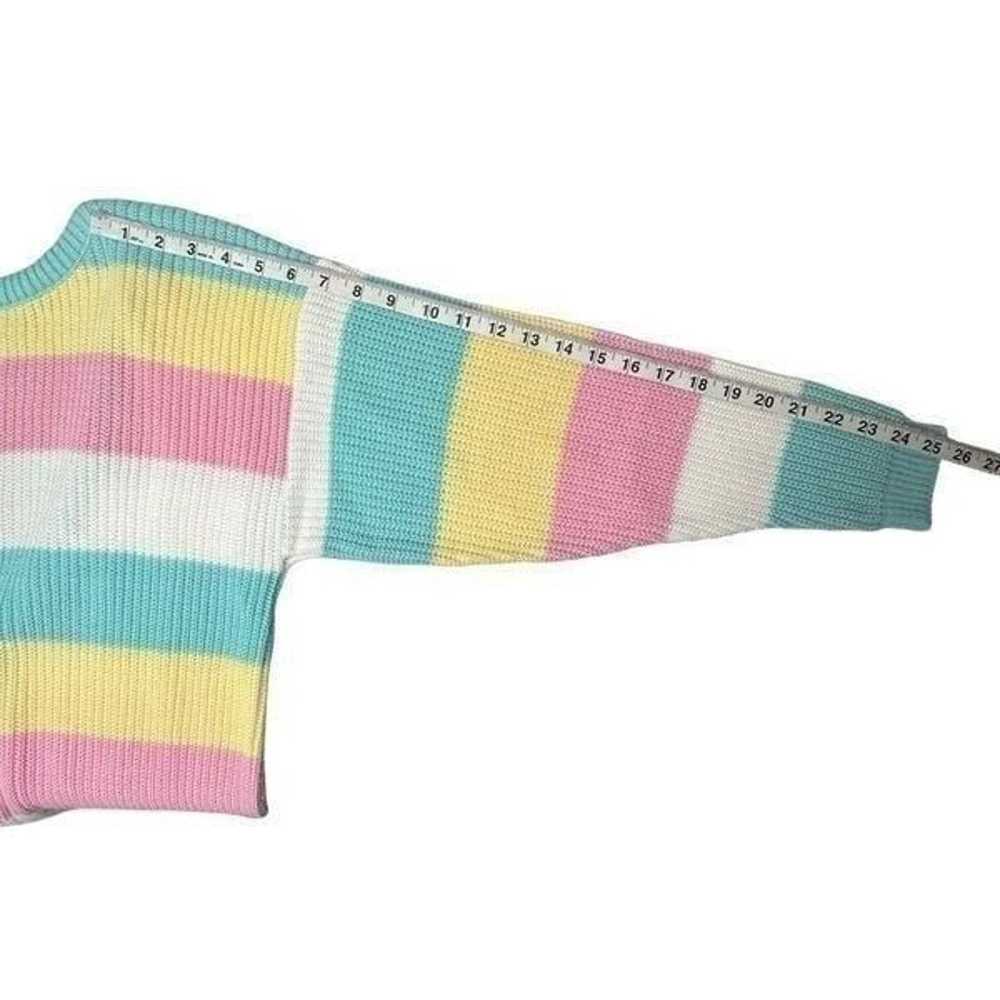 ANNIE ROSE Pastel Striped Miki Sweater Dress Size… - image 11