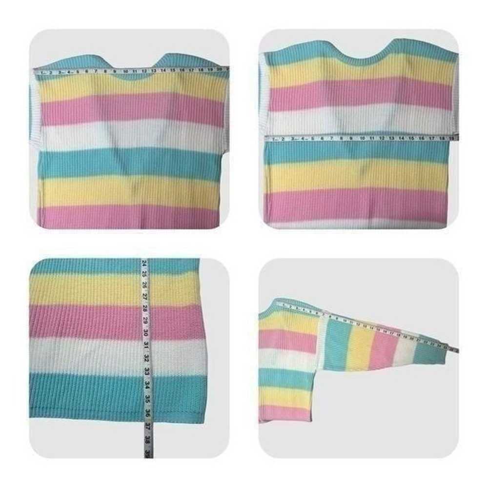 ANNIE ROSE Pastel Striped Miki Sweater Dress Size… - image 5