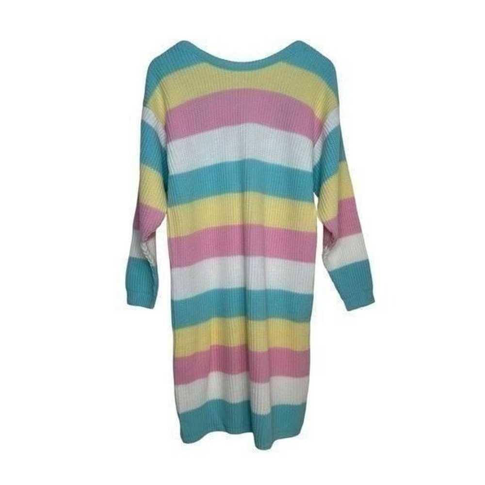 ANNIE ROSE Pastel Striped Miki Sweater Dress Size… - image 7