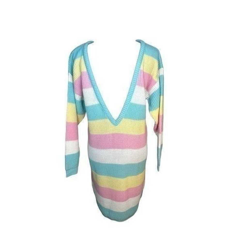 ANNIE ROSE Pastel Striped Miki Sweater Dress Size… - image 8