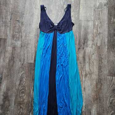 Calvin Klein Blue Colorblock Maxi Dress