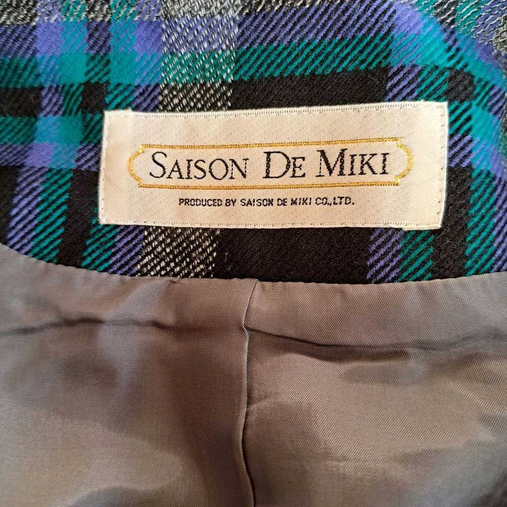 Showa Retro Saison de Miki Check Long Dress Size … - image 11