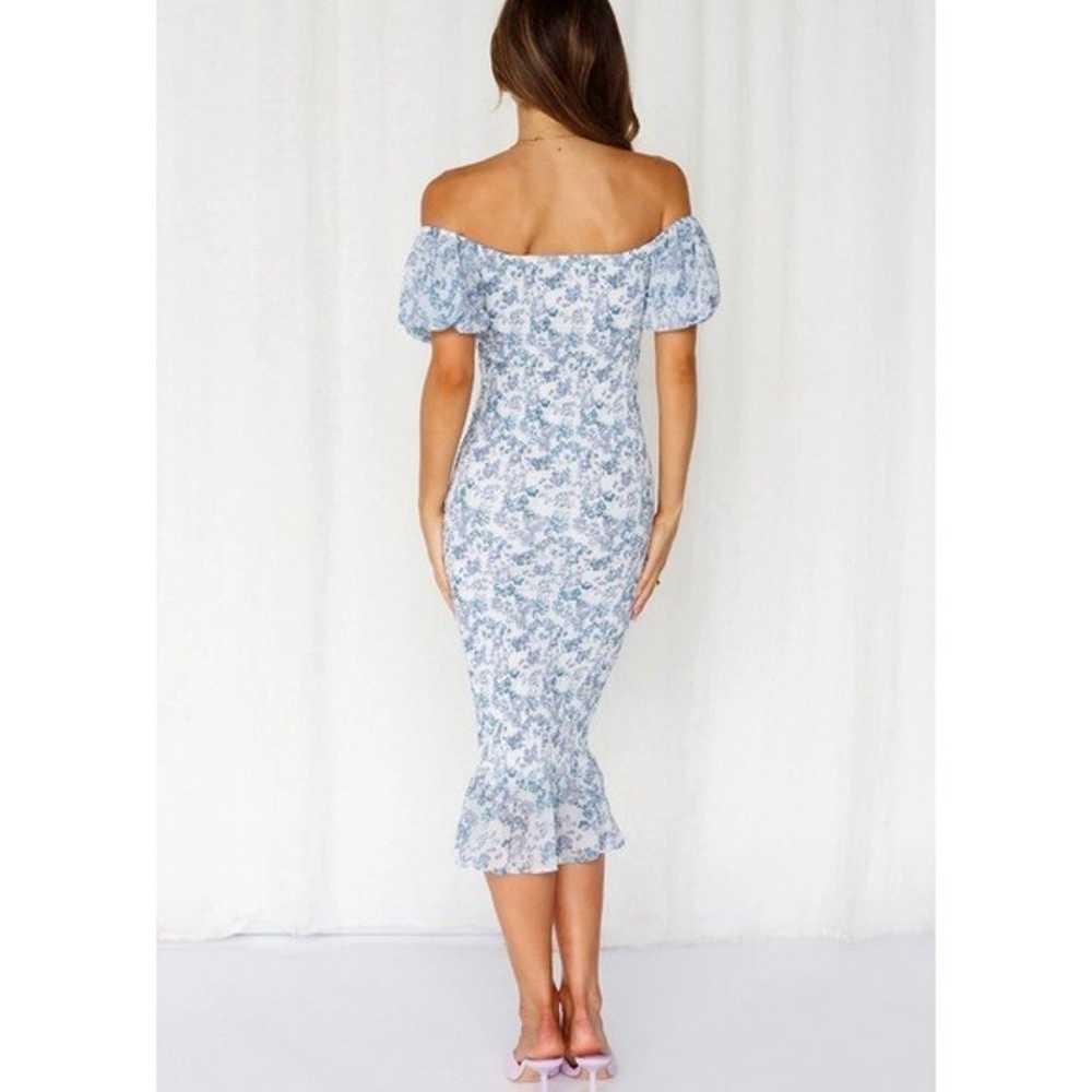 Hello Molly Blessings Blue Floral Midi Dress Size… - image 2