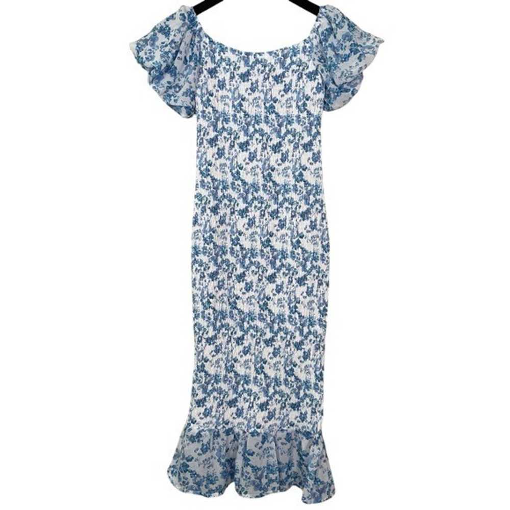 Hello Molly Blessings Blue Floral Midi Dress Size… - image 3