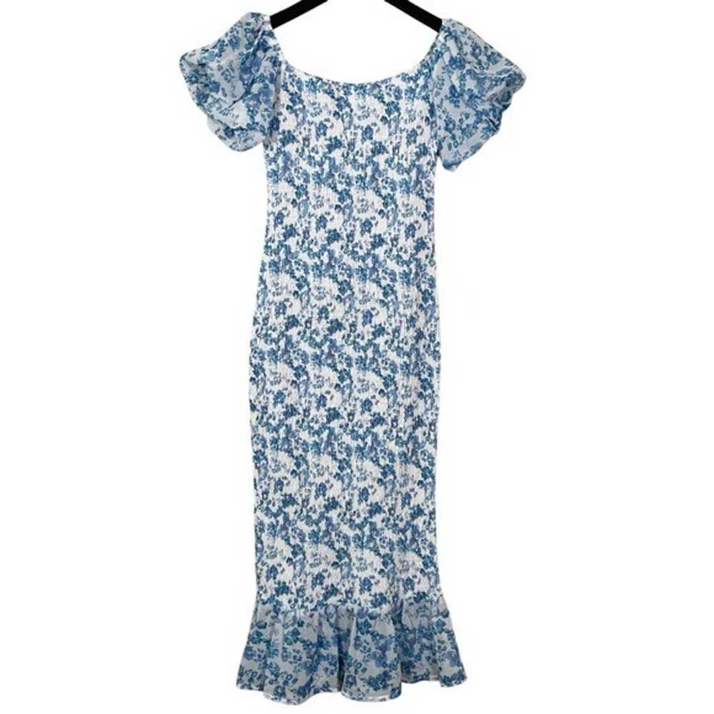 Hello Molly Blessings Blue Floral Midi Dress Size… - image 4