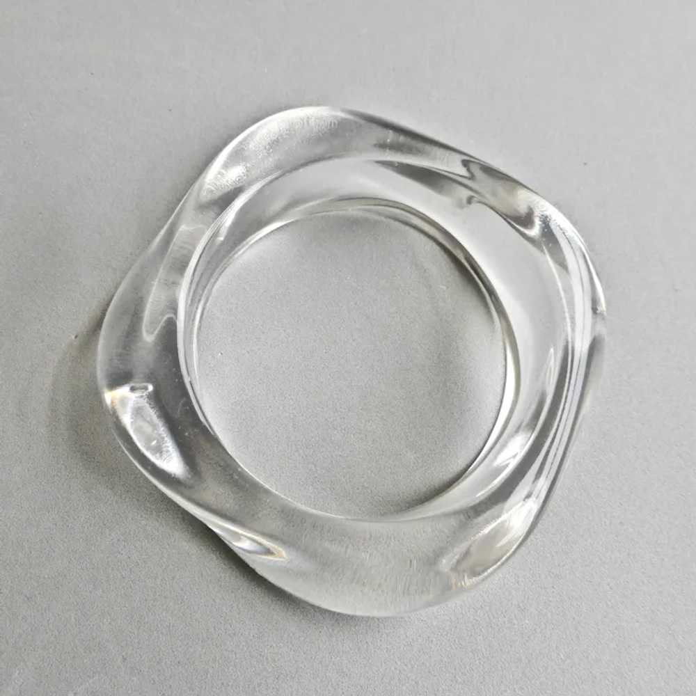 Vintage Clear Lucite Bangle Bracelet for Small Wr… - image 9