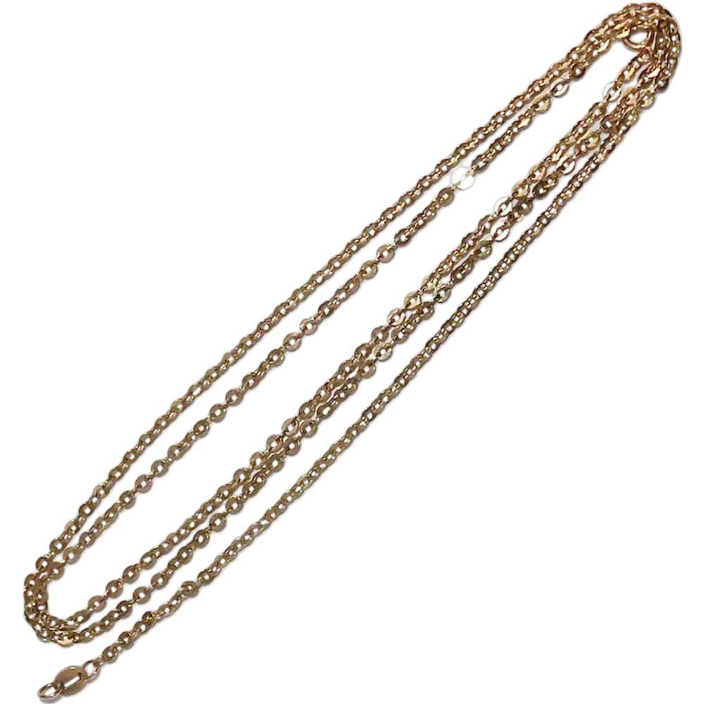 14k Fine Quality Oval Link 24.5" Gold Chain - image 1