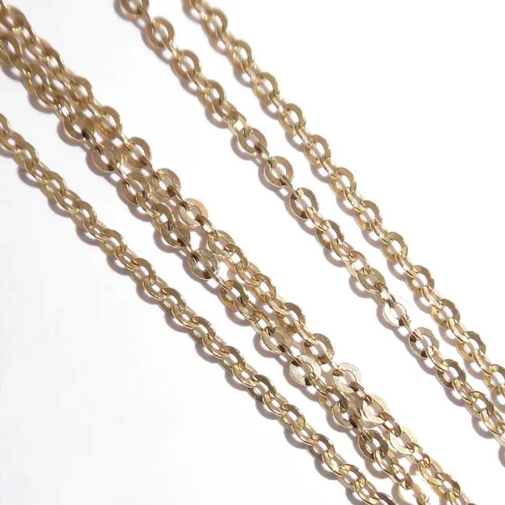 14k Fine Quality Oval Link 24.5" Gold Chain - image 2