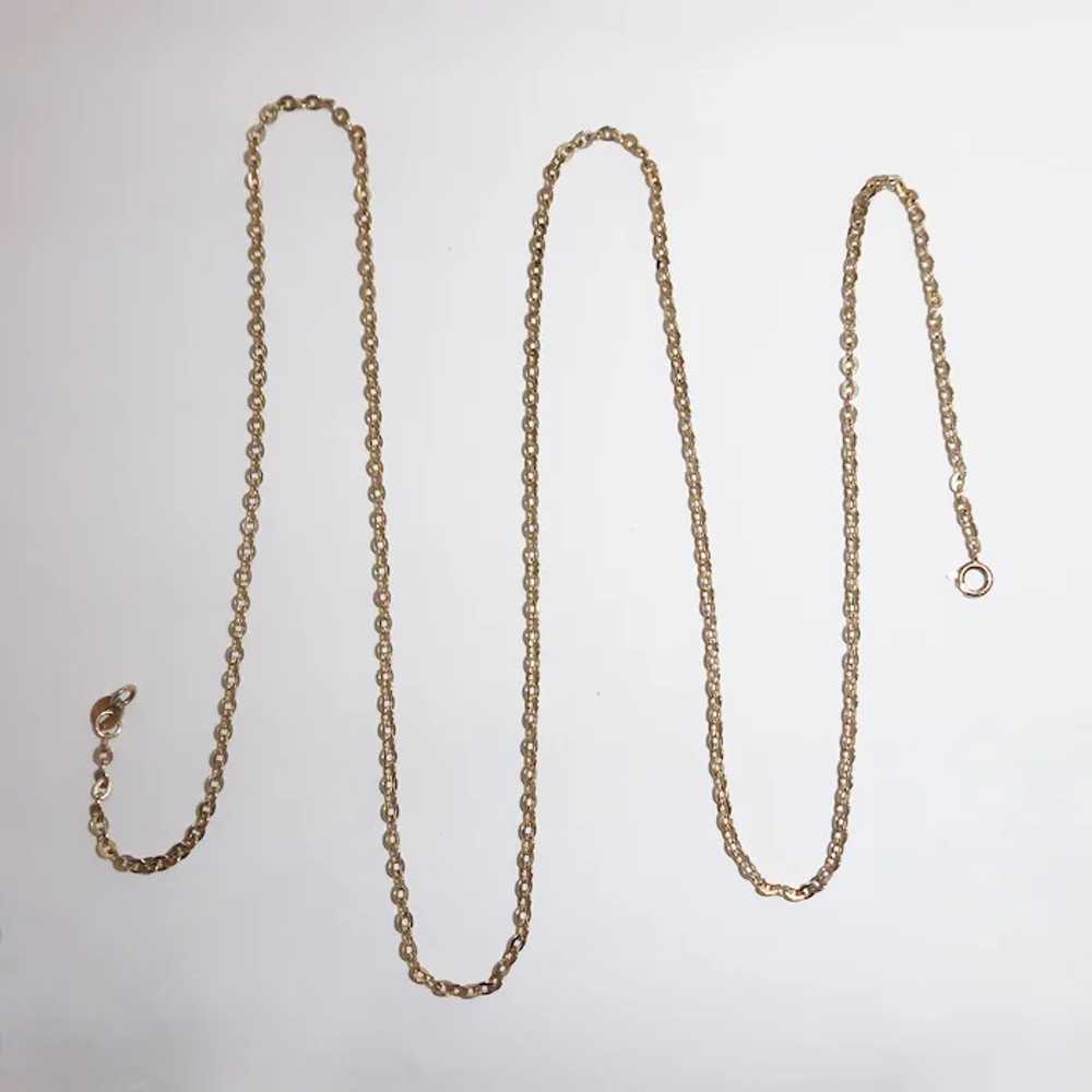 14k Fine Quality Oval Link 24.5" Gold Chain - image 3