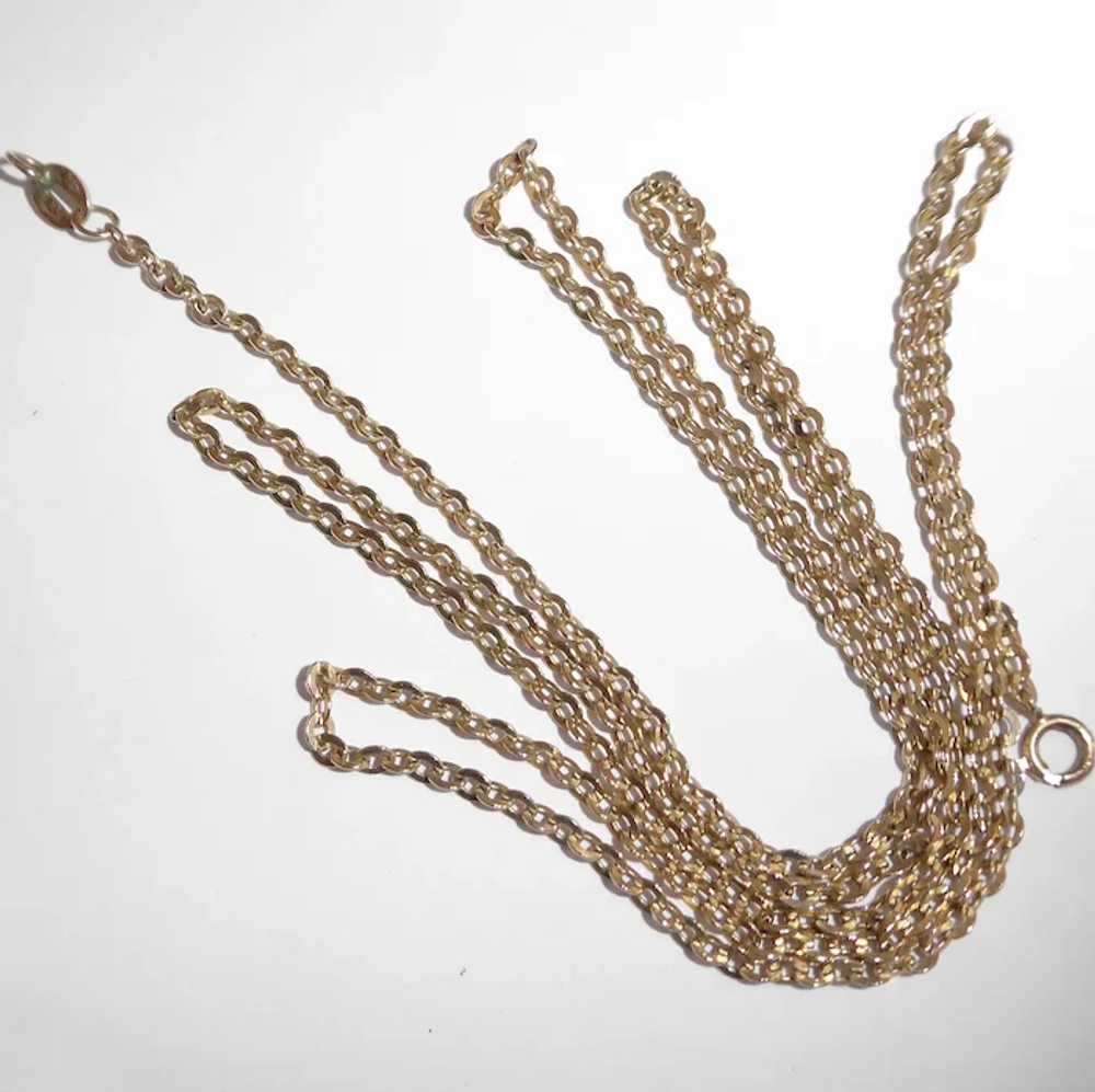 14k Fine Quality Oval Link 24.5" Gold Chain - image 4