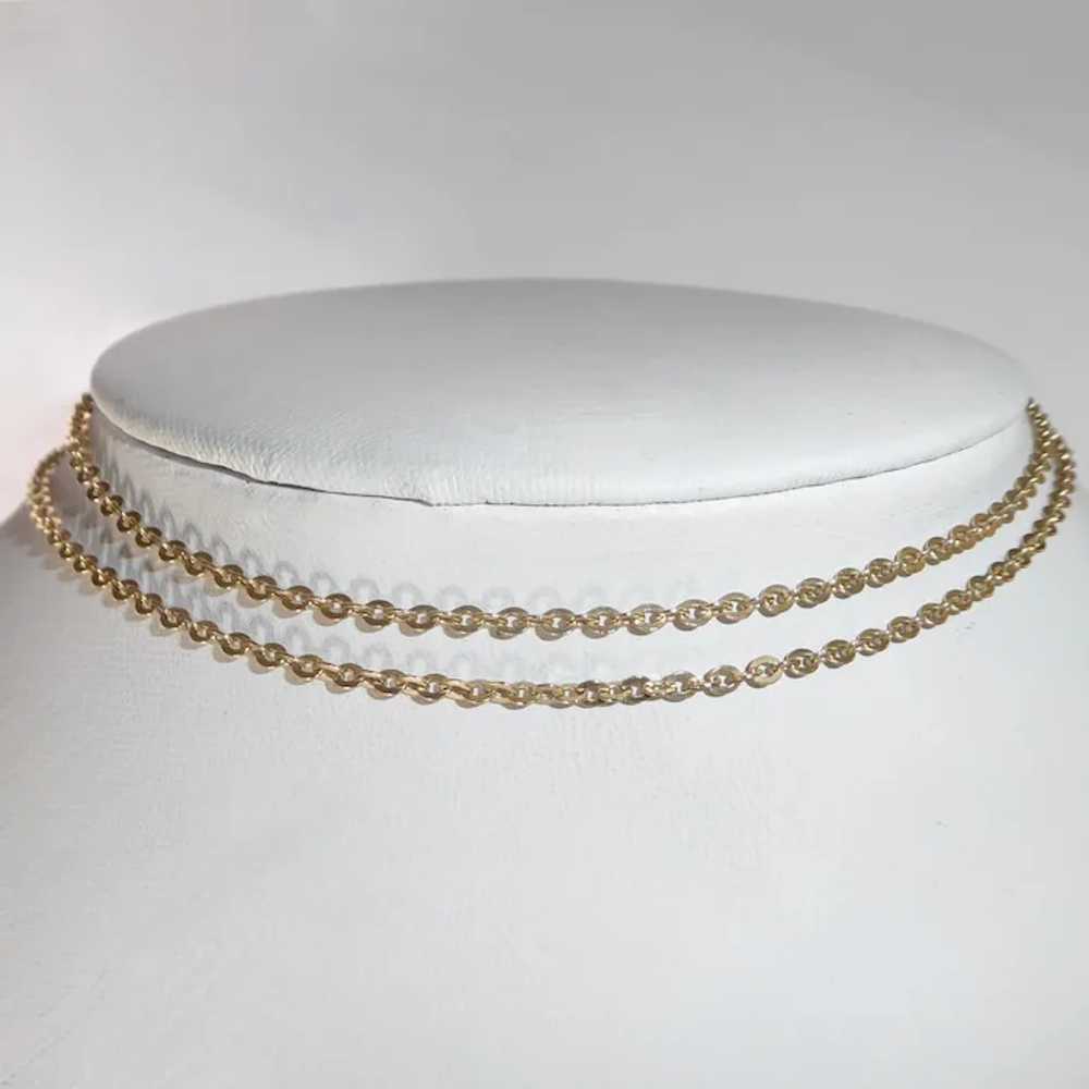 14k Fine Quality Oval Link 24.5" Gold Chain - image 8