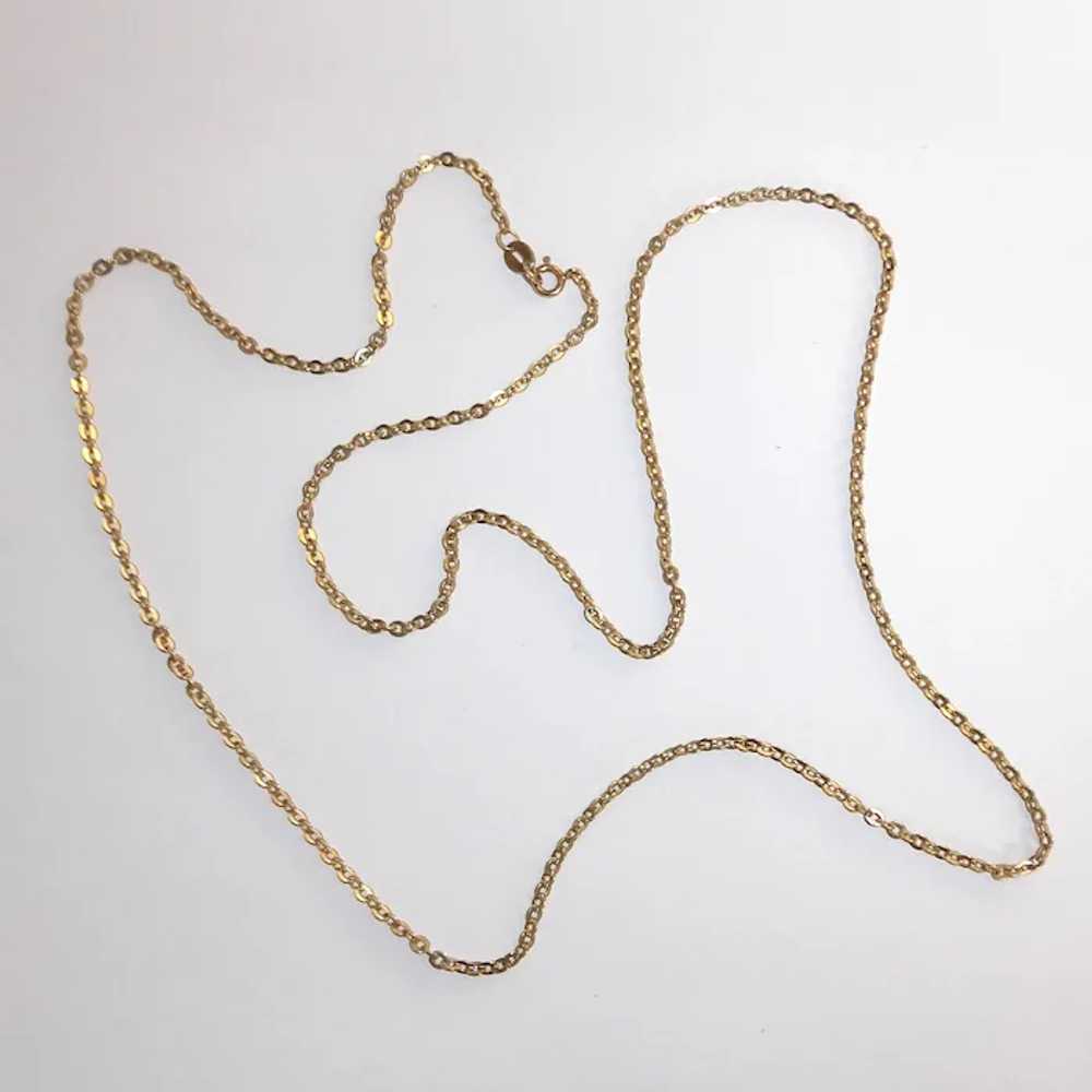 14k Fine Quality Oval Link 24.5" Gold Chain - image 9