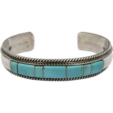 Zuni Native American Turquoise Sterling Silver In… - image 1