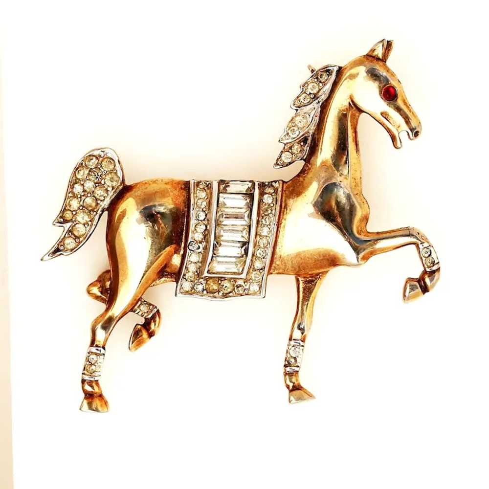 1940s Trifari Prancing Horse Brooch by Alfred Phi… - image 3