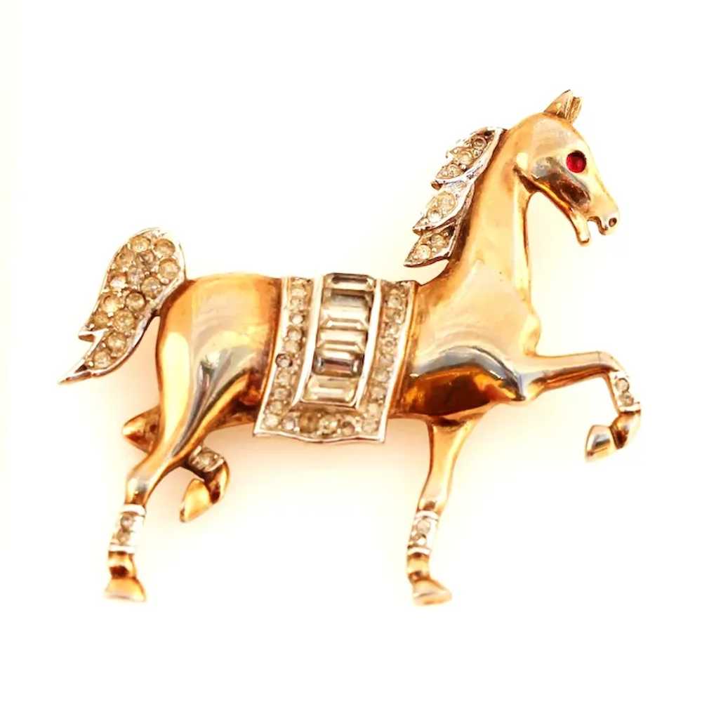 1940s Trifari Prancing Horse Brooch by Alfred Phi… - image 4