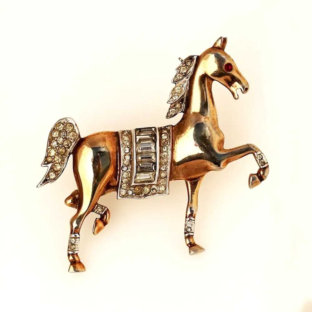 1940s Trifari Prancing Horse Brooch by Alfred Phi… - image 6