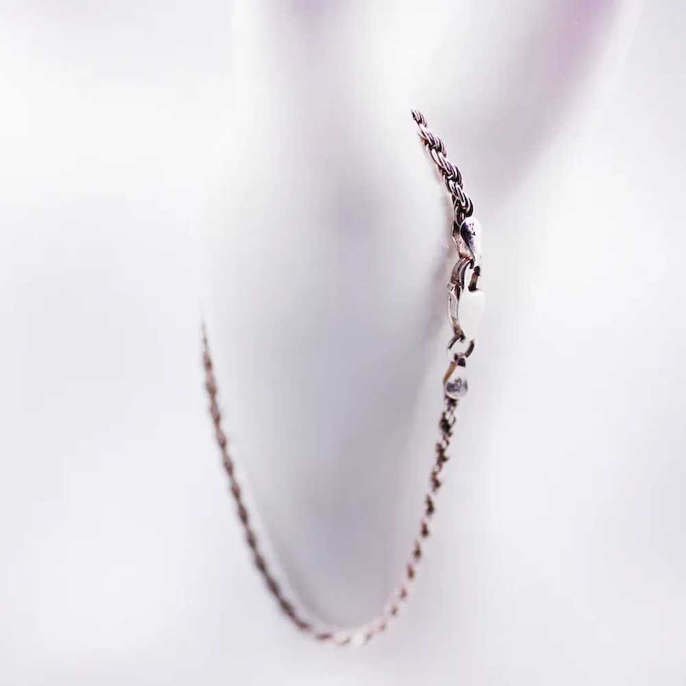 A Z Italian 925 Sterling Silver Braided Rope Chai… - image 2