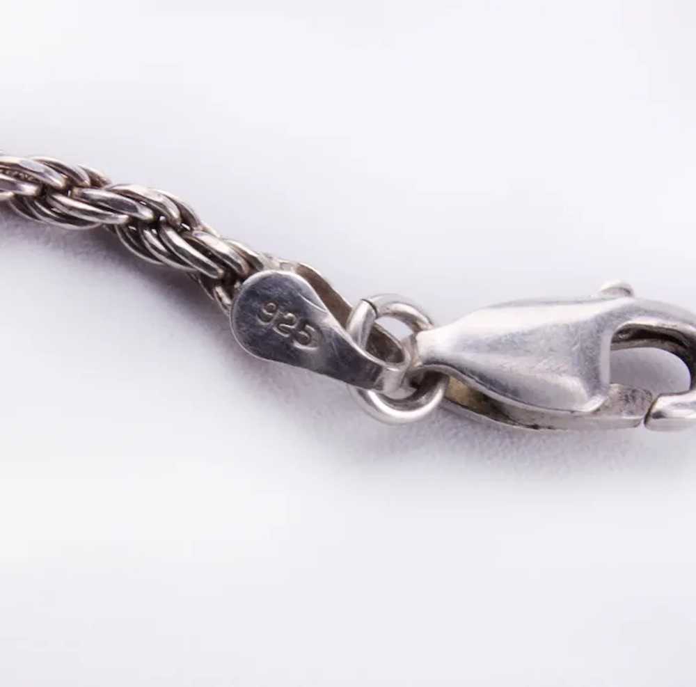 A Z Italian 925 Sterling Silver Braided Rope Chai… - image 6