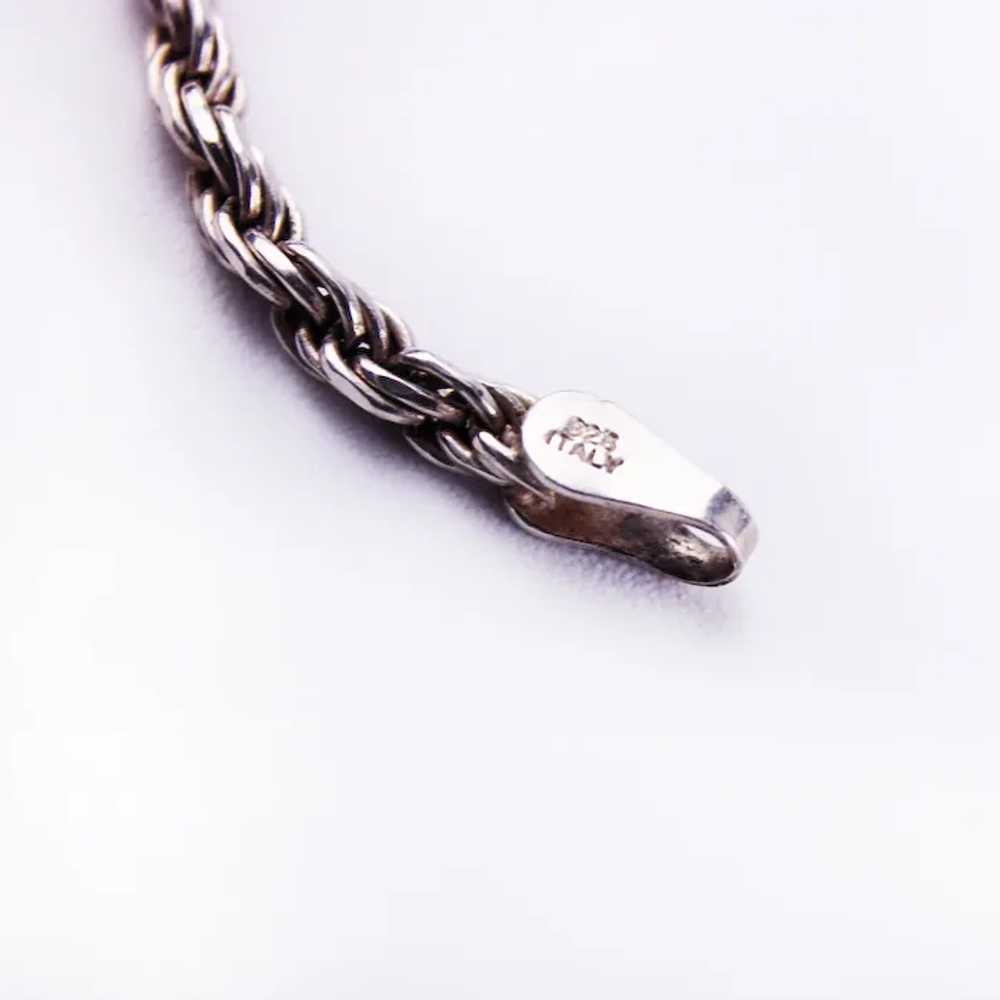 A Z Italian 925 Sterling Silver Braided Rope Chai… - image 7