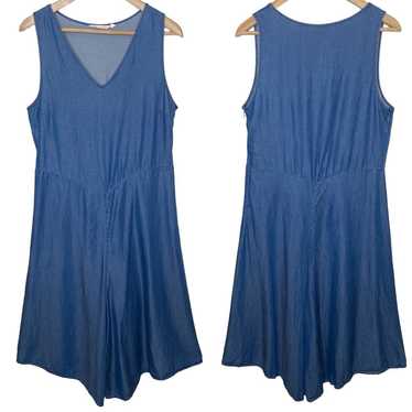 Soft Surroundings Sleeveless Chambray Wide Leg Cr… - image 1