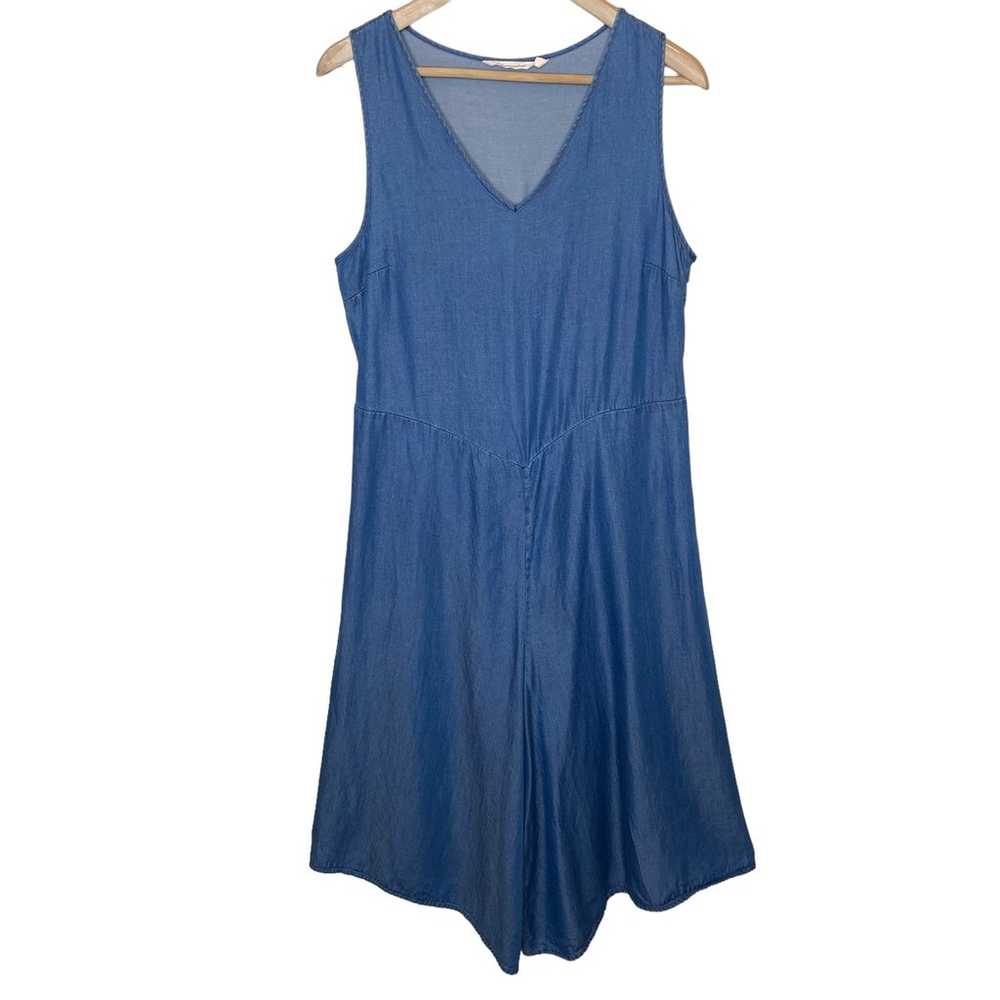 Soft Surroundings Sleeveless Chambray Wide Leg Cr… - image 5