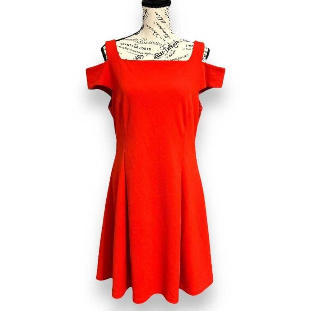 Vince Camuto Red Cold Shoulder A-Line Dress Size … - image 1