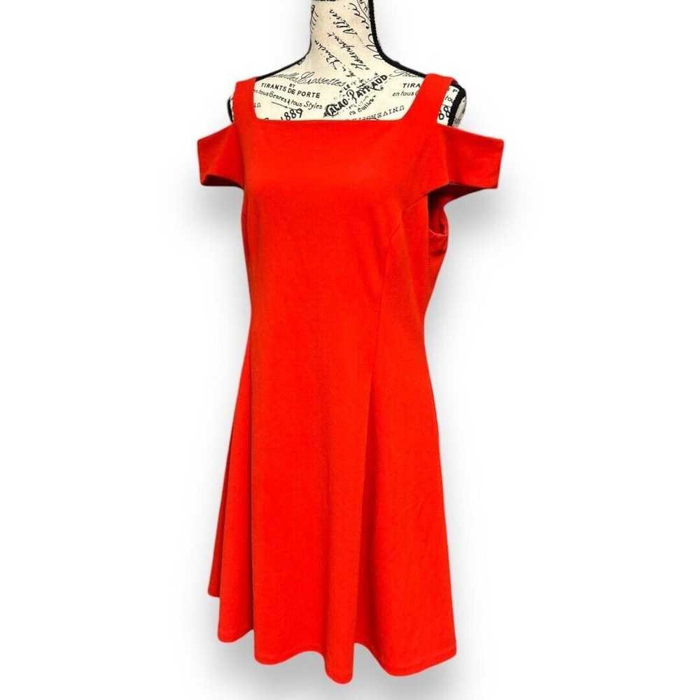 Vince Camuto Red Cold Shoulder A-Line Dress Size … - image 3