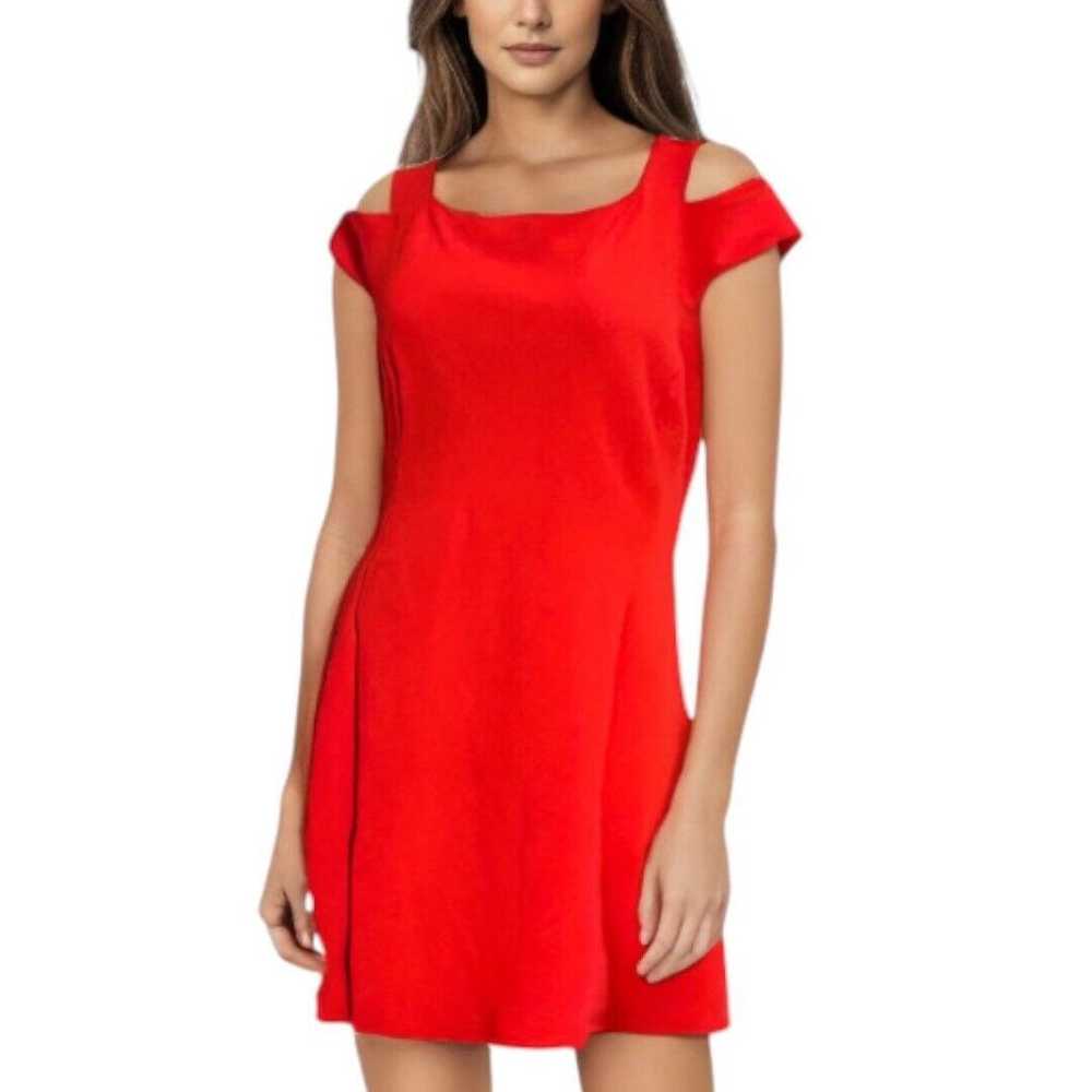 Vince Camuto Red Cold Shoulder A-Line Dress Size … - image 5