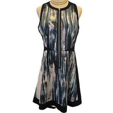 REBECCA TAYLOR Watercolor Silk blend Dress Women'… - image 1