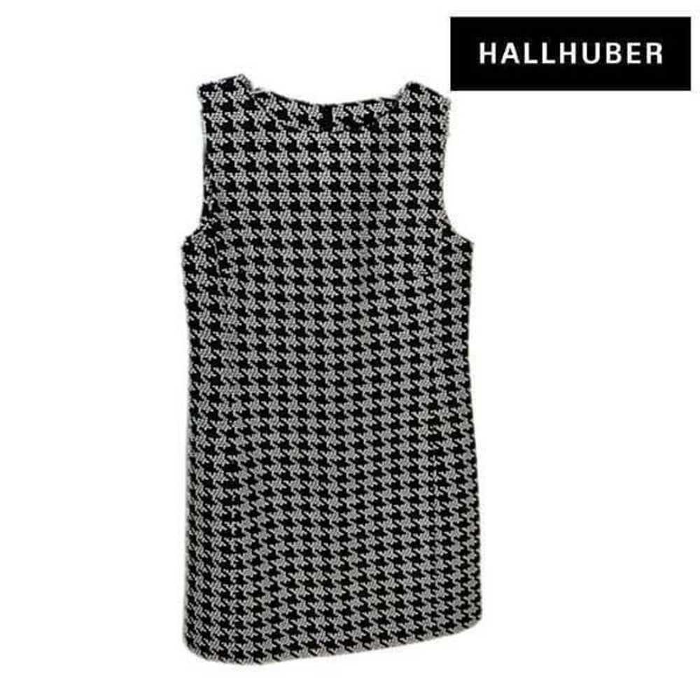 Hallhuber Womens Sleeveless Houndstooth Shift Dre… - image 1